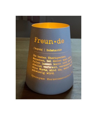 Windlicht für Freunde Weinglas personalisiert Geschenk für dei besten Freunde personalisiertes
