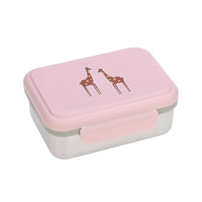 Lässig Kinder Brotdose Edelstahl - Lunchbox Safari Giraffe