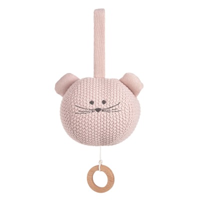 Spieluhr - Knitted Musical Little Chums Mouse - Die Baby Spieluhr mit der süßen Little Chums Maus wiegt Kinder in den Schlaf mit der Melodie: Guten Abend gute Nacht Die Aufzieh-Spieluhr aus Bio-Baumwolle ist ein ideales Geschenk zur Geburt oder Taufe und geeignet ab 0 Monaten