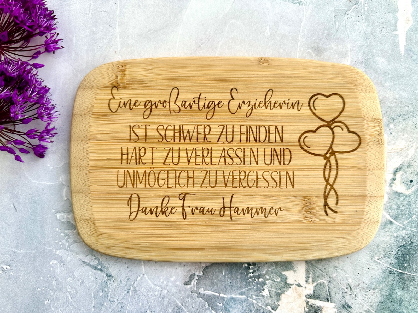 Frühstücksbrett | Schneidebrett | Brotzeitbrett Geschenk Abschied Kindergarten Hort Kita