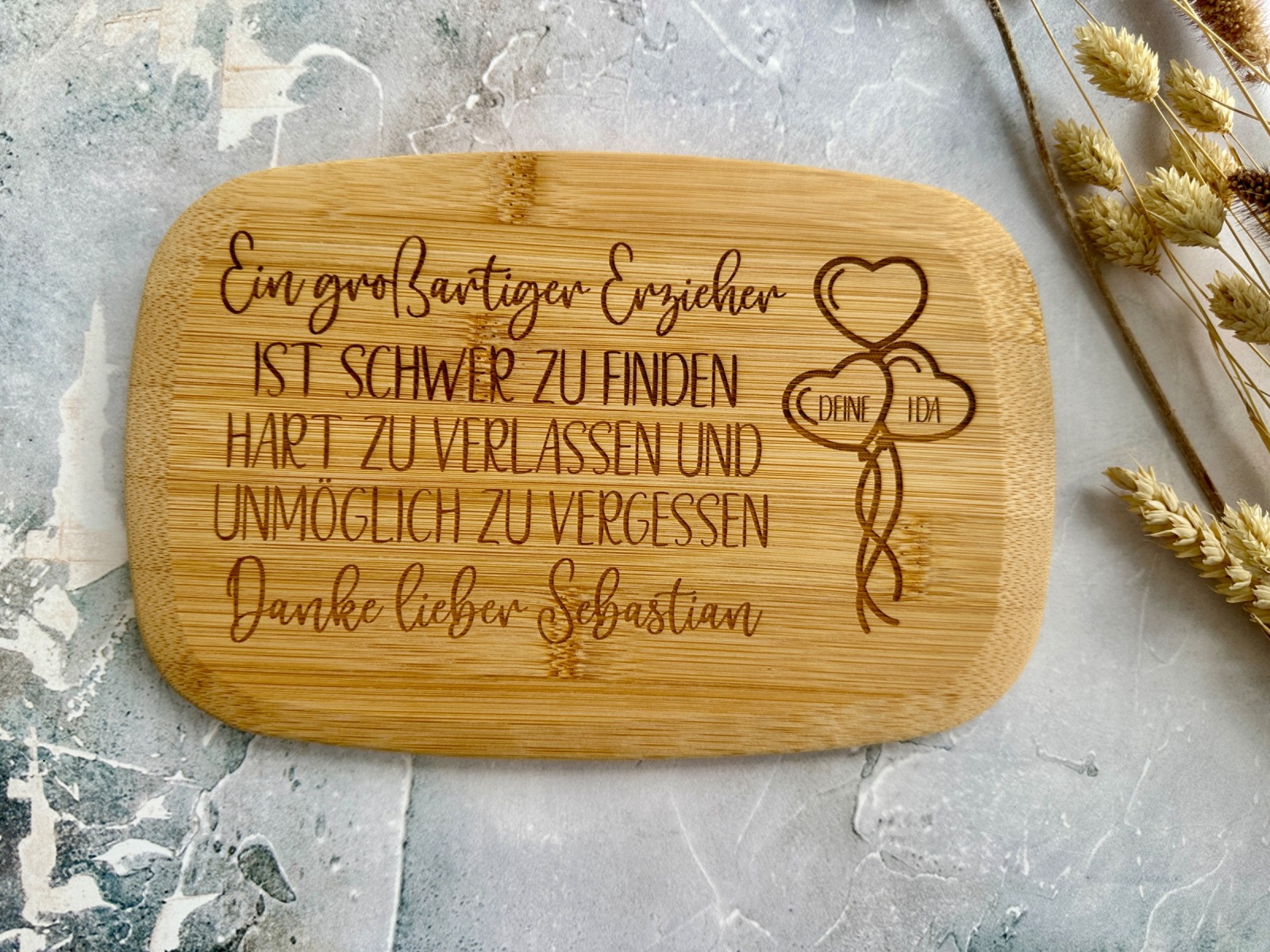 Frühstücksbrett | Schneidebrett | Brotzeitbrett Geschenk Abschied Schule Lehrerin Lehrer 5