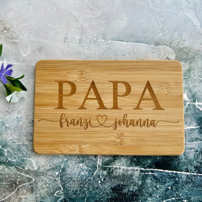 Frühstücksbrett | Schneidebrett Geschenk Papa Mama Oma Opa Name Kinder Enkelkinder -