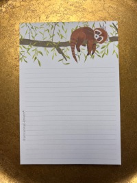 Notizblock / Schreibblock / Din A5 / Briefpapier - roter Panda