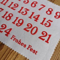 Zahlen für den Adventskalender zum Aufbügeln ca. 2 cm hoch / Flocfolie / Nummern / Bügelbild mit