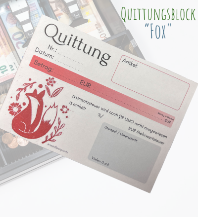 Quittungsblock - Fox