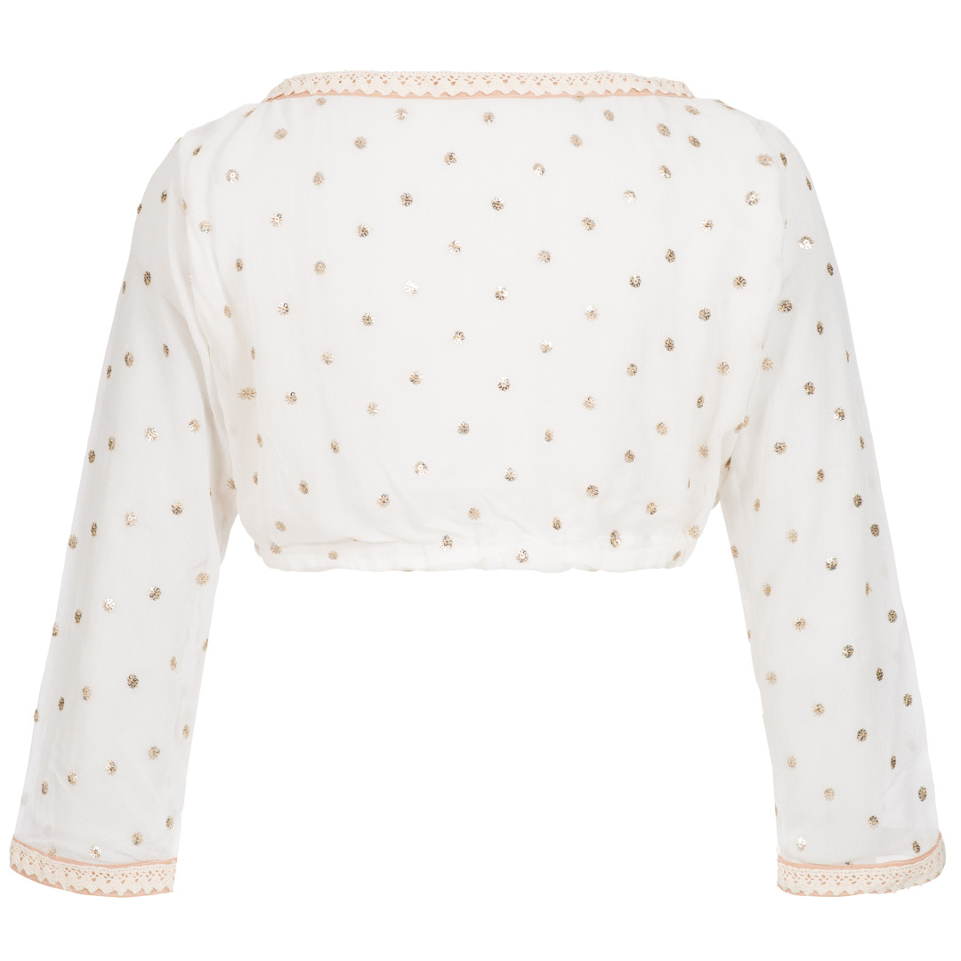 Sequined silk cropped Blouse 2