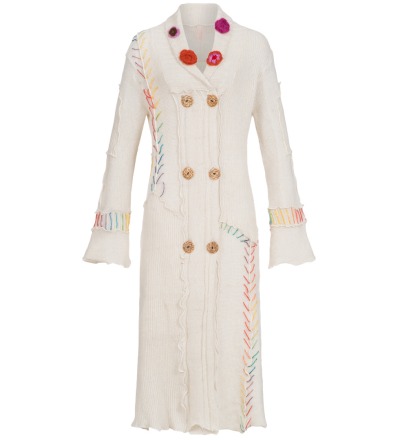 New - Age - Coat - Long - Maxi - Inspired by the 70 s knit for vintage loving trend makers