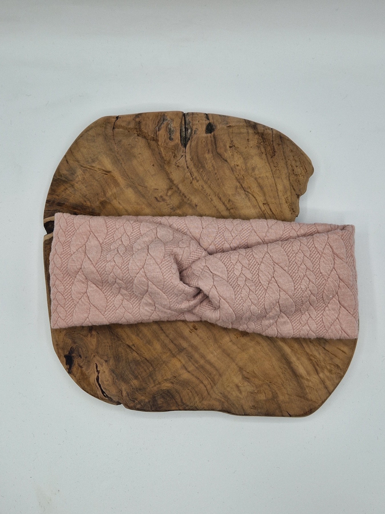Stirnband aus Sweatstoff rosa