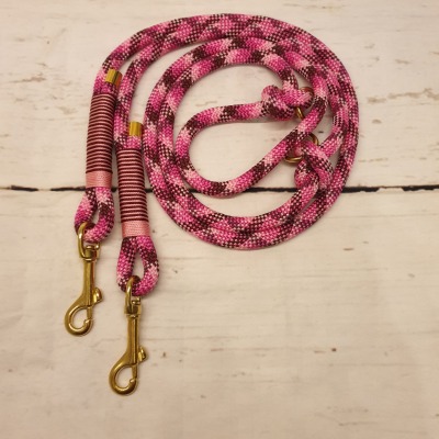 Halsband und Leine | Collar and Leash | Dog Leash Rope - Farbe: cherry blossom