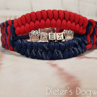 Halsband | Hundehalsband | Paracordhalsband | Paracord | Collar | Dogcollar - Modell: Farbenspiel