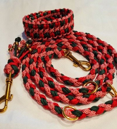 Halsband und Leine aus Paracordseil - Sichere dir ein schickes Set für Weihnachten