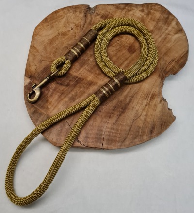 Halsband und Leine | Collar and Leash | Dog Leash Rope - Farbe: Golden Treasure