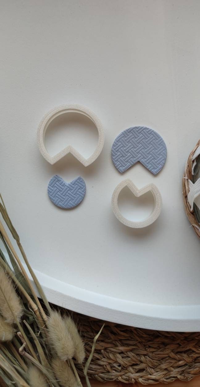 Polymer Clay Cutter Set | Ausstechform | Präger | FIMO Cutter | Stempel | Polymer Clay Zubehör | DIY-Werkzeug | handmade Schmuck | Halbkreis
