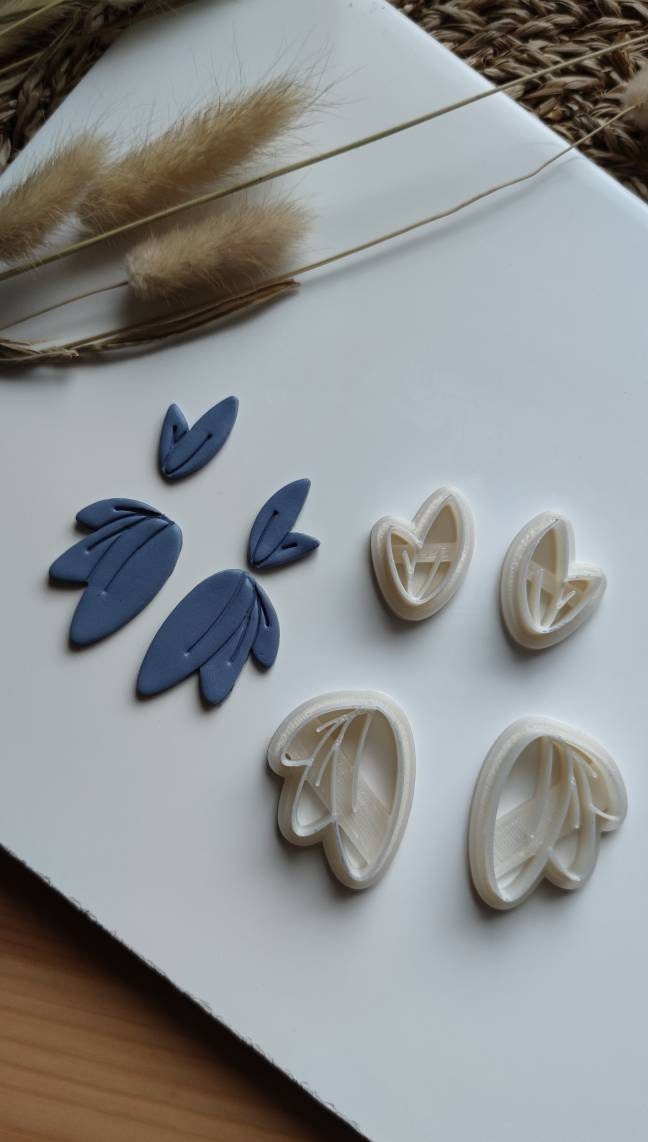 Polymer Clay Cutter Set | Ausstechform | Präger | FIMO Cutter | Stempel | Polymer Clay Zubehör | DIY-Werkzeug | handmade Schmuck | Blüte 2