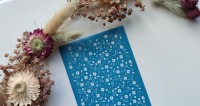 Silk Screen- Siebdruck für Polymer Clay Ohrringe Blumenmuster