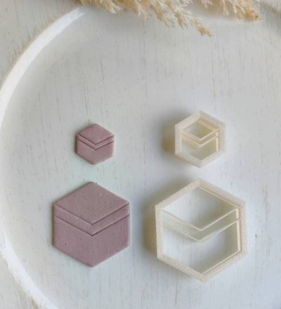 Polymer Clay Cutter Set | Ausstechform | Präger | FIMO Cutter | Stempel | Polymer Clay Zubehör | DIY-Werkzeug | handmade Schmuck | Hexagon