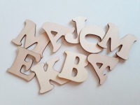 10 cm Holzbuchstaben Rohlinge unbemalt 2
