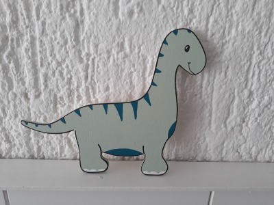 Dinosaurier Holzmotiv für das Kinderzimmer - Dekoration passend zu den Holzbuchstaben