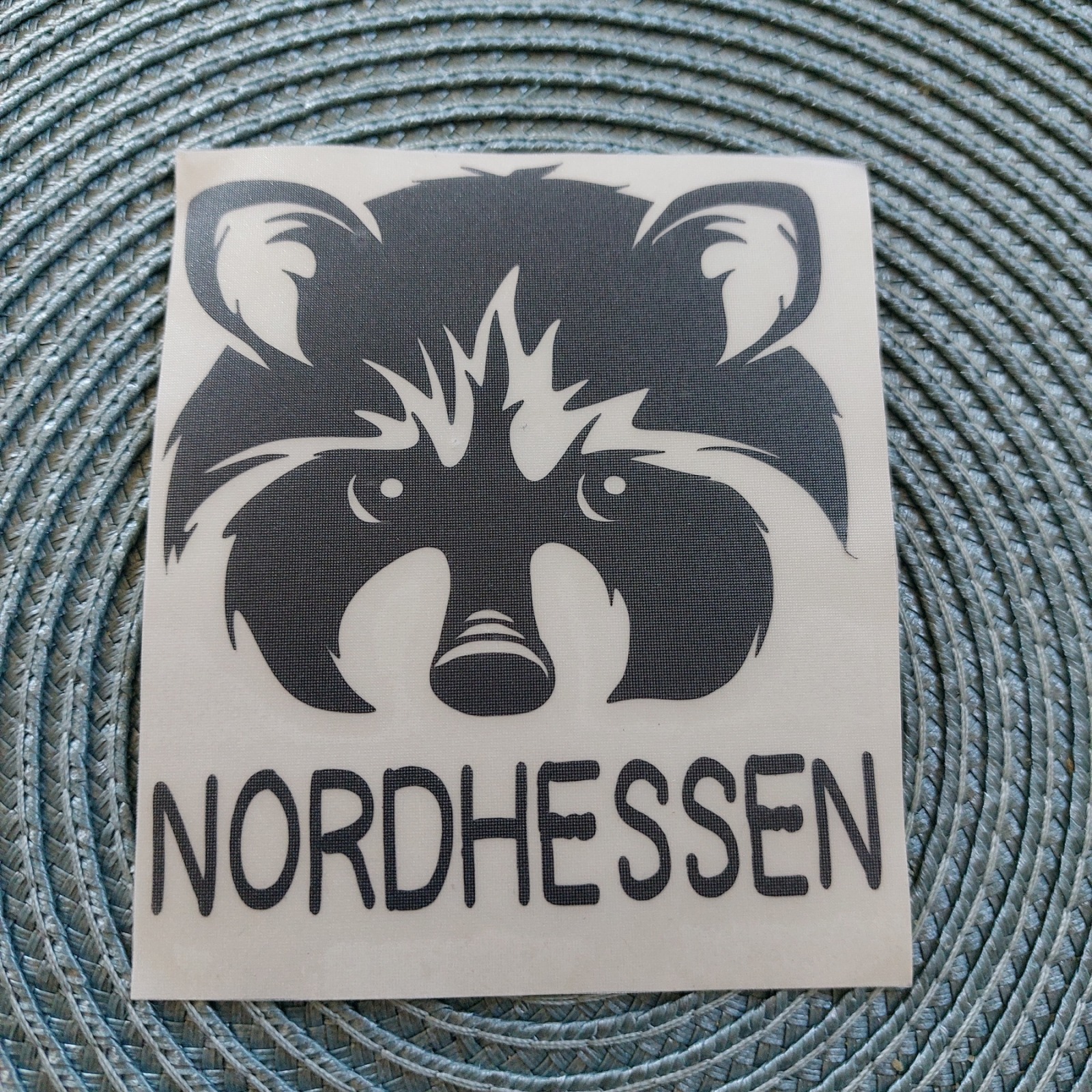 Nordhessen Kassel Waschbär Aufkleber als Autoaufkleber Wandtattoo Sticker