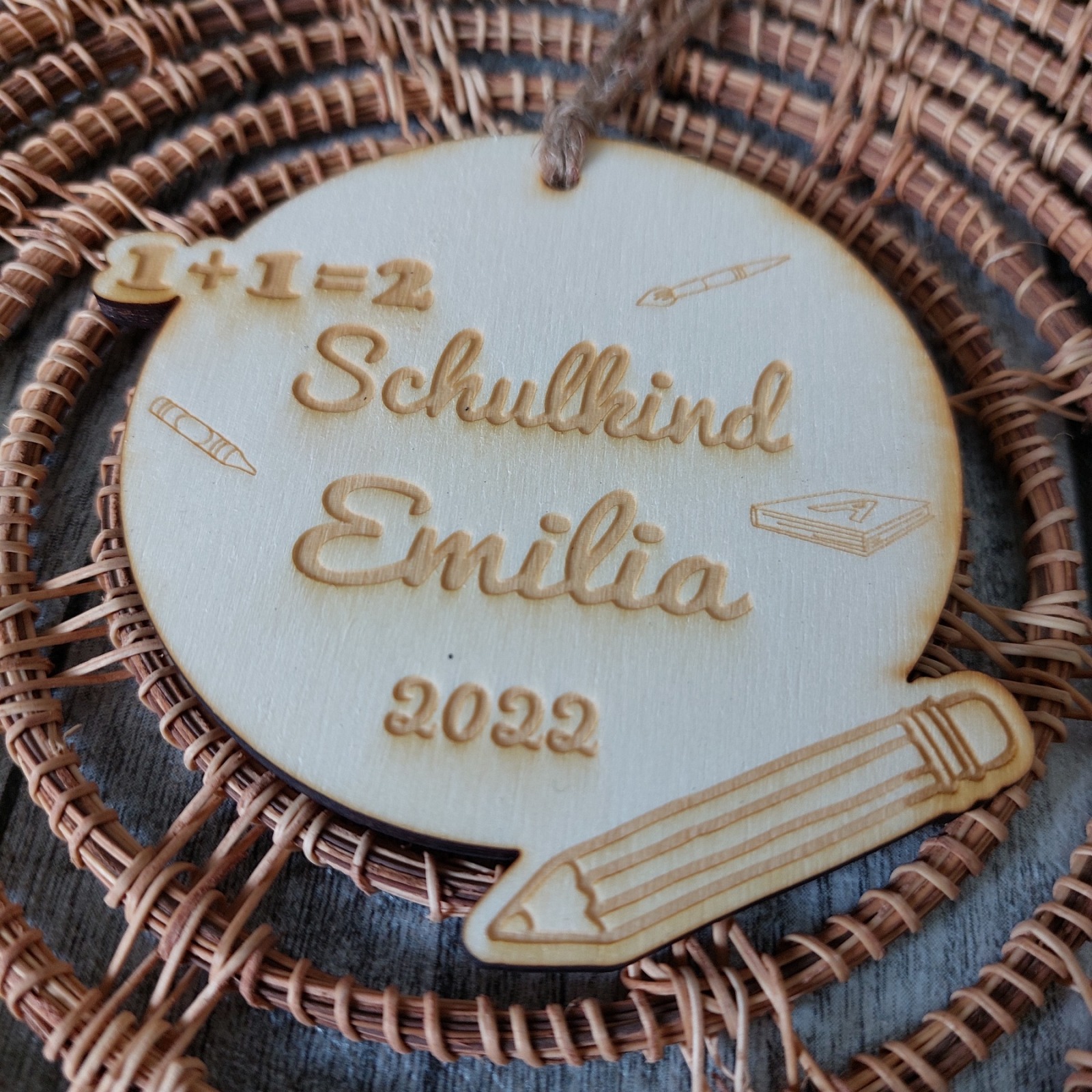 Schild zum Schulanfang für die Schultüte oder als Namensschild Holzschild Schild Türschild