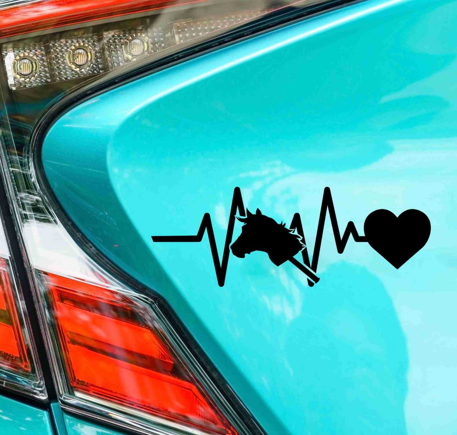 EKG Hobbyhorse Herz Autoaufkleber Aufkleber