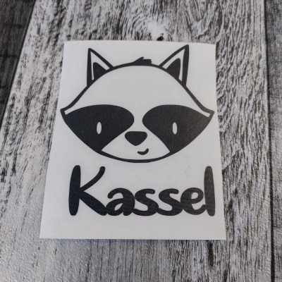 Kassel Waschbär Aufkleber als Autoaufkleber Wandtattoo Sticker - Nordhessen Kasseler Kasselaner