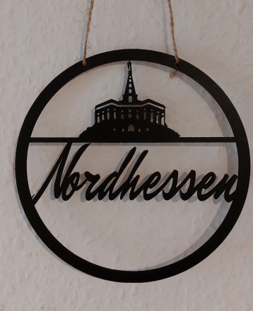 Nordhessen Herkules Holzring Hoop Holzschild Schild Türschild Weltkulturerbe der Stadt Kassel -