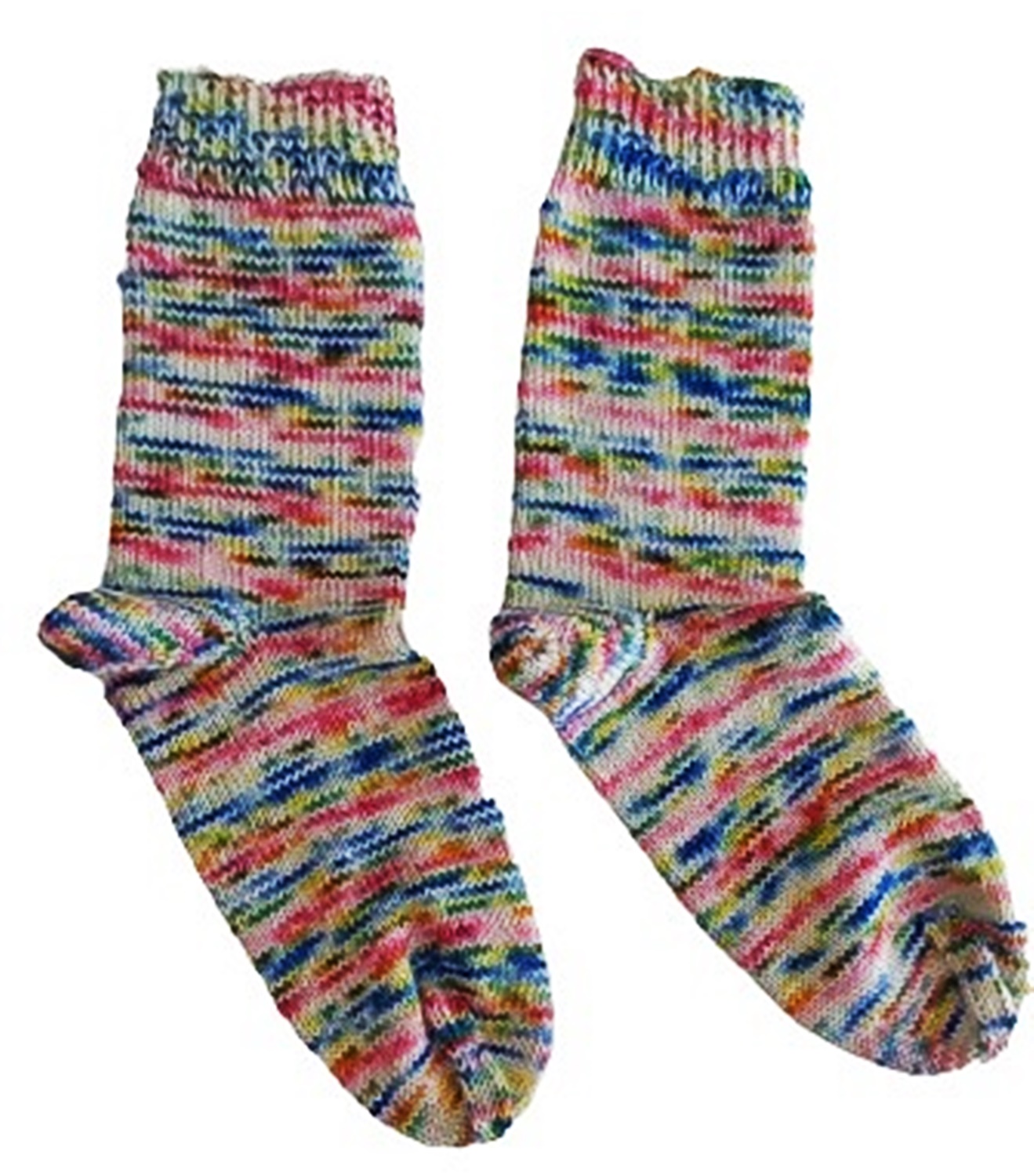 Handgestrickte Socken aus handgefärbter Sockenwolle