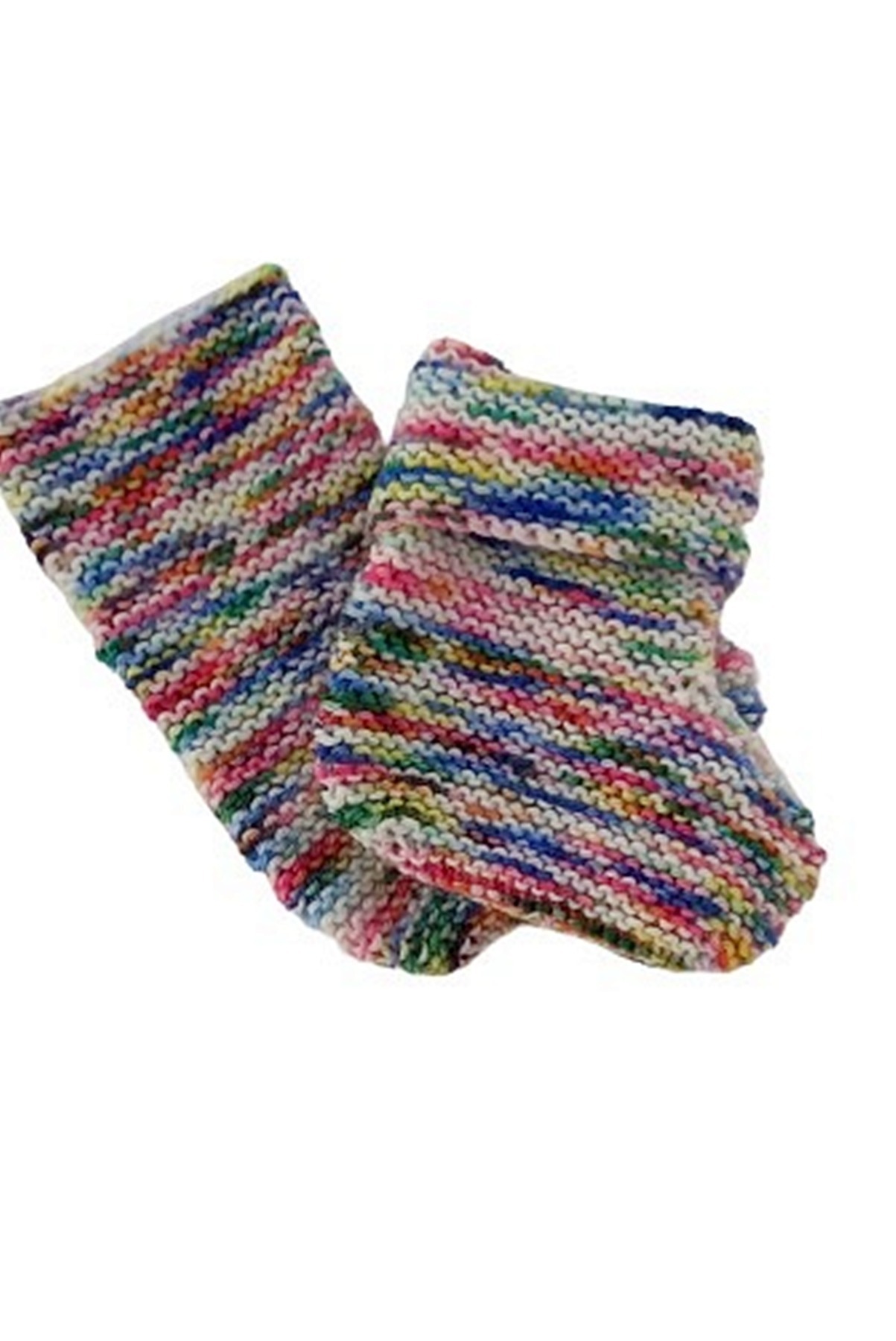 Babyschuhe ca. 10 cm Fußlänge - handgestrickt aus handgefärbter Sockenwolle 2