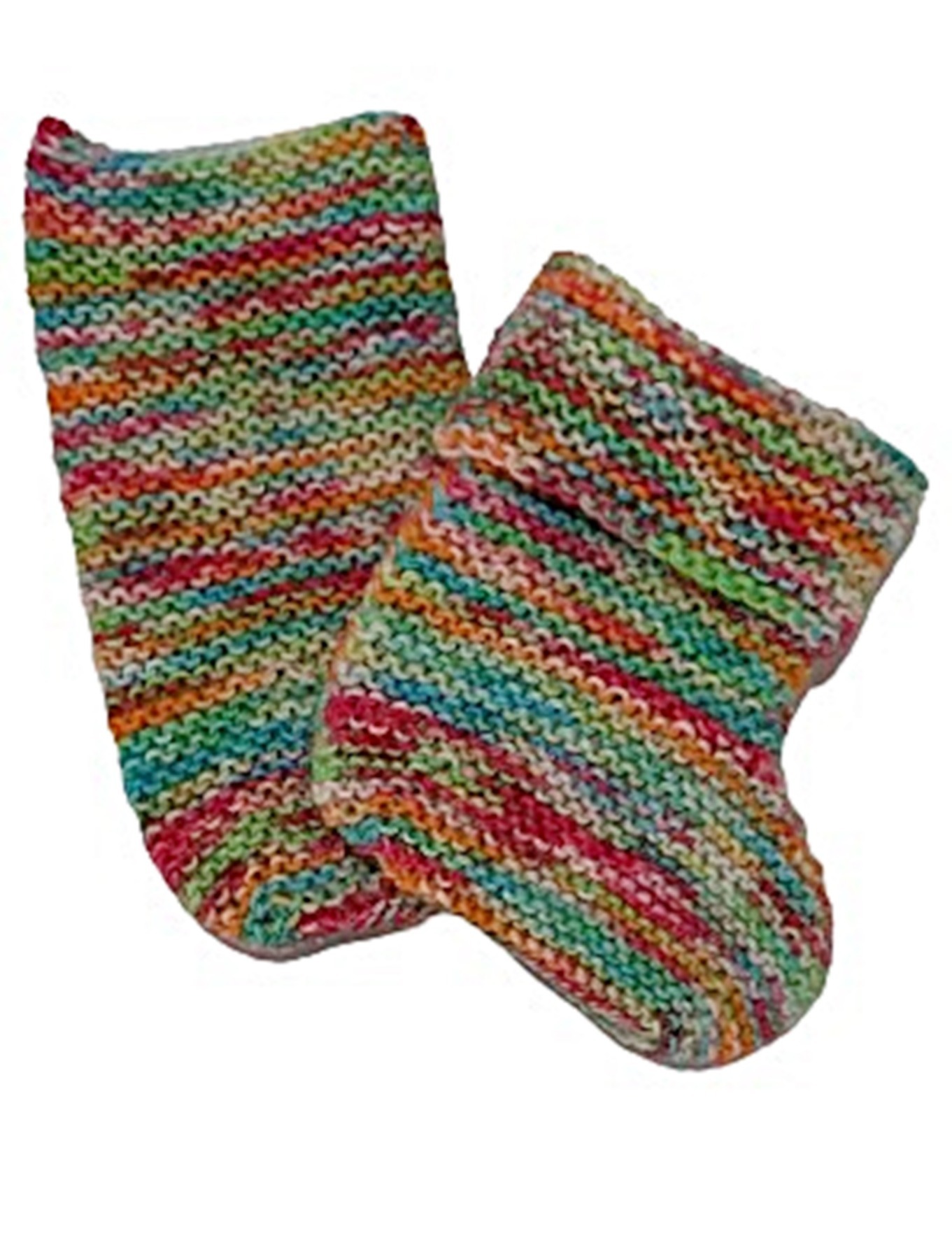 Babyschuhe ca 10 cm Fußlänge - handgestrickt aus handgefärbter Sockenwolle 3