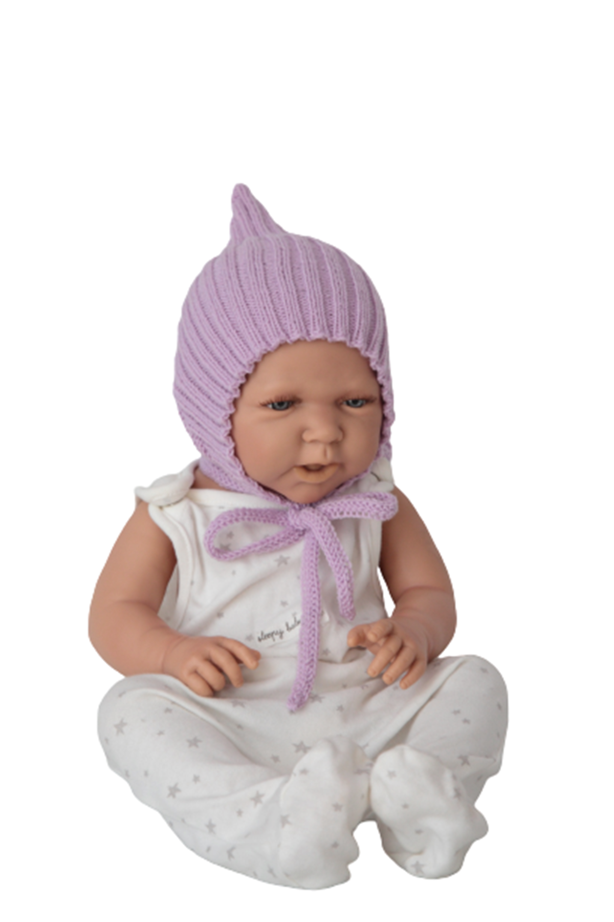Babymütze, Zwergenmütze, Pixie-Mütze, handgestrickt aus 100 Schurwolle Merino - Größe und