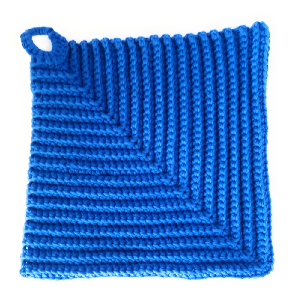 Topflappen klassischer Stil ca. 19 x 19 cm - 100 Baumwolle - blau Nr. 322 2
