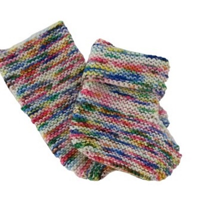 Babyschuhe ca. 10 cm Fußlänge - handgestrickt aus handgefärbter Sockenwolle