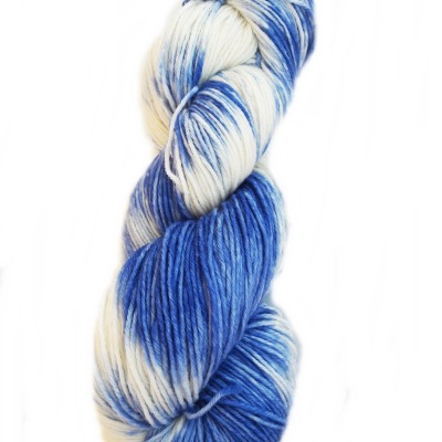 Nr. 202 - blau/natur - 150 g - 75 Schurwolle 28 Mikron / 25 Polyamid