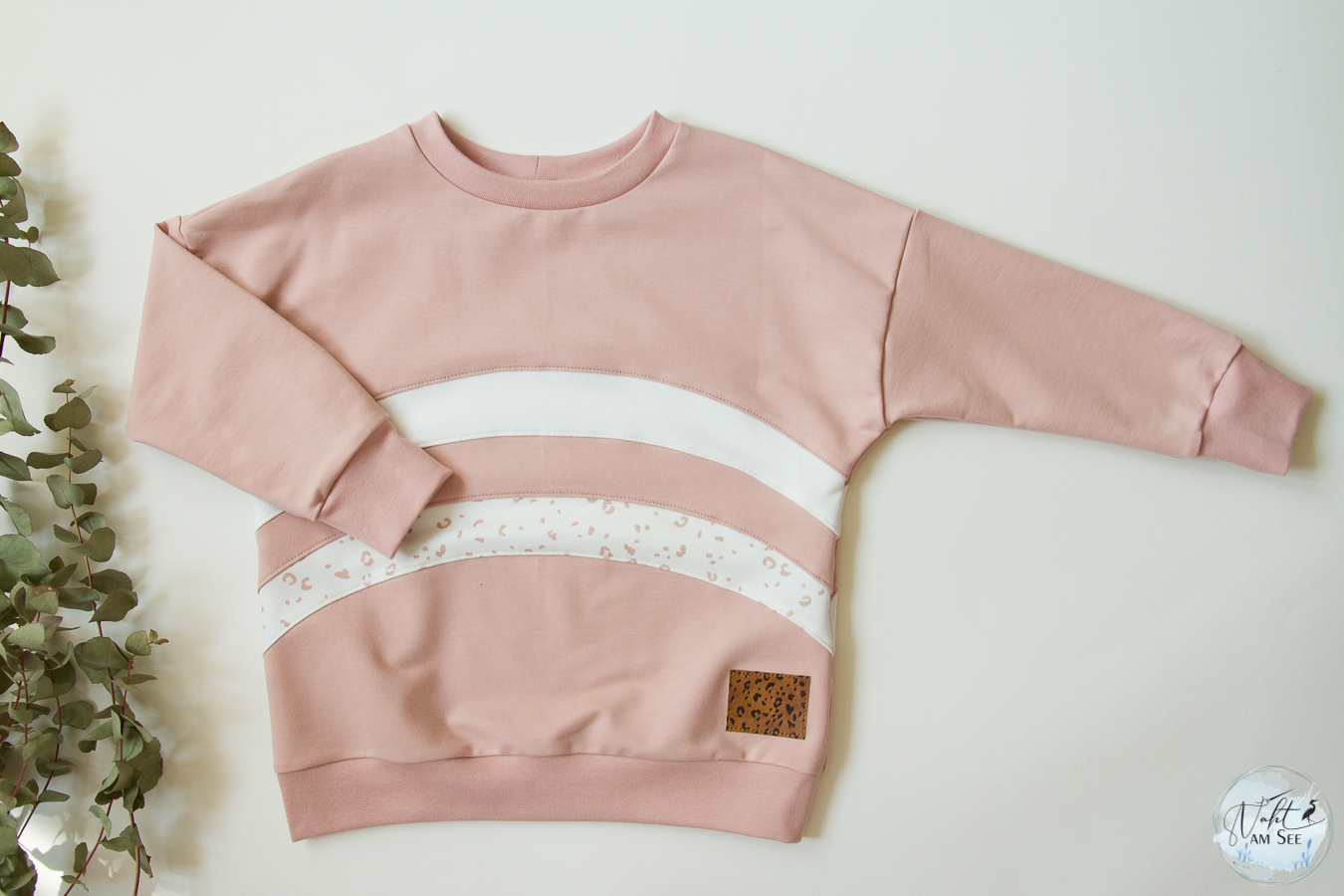 Sweatshirt handmade Bow rosa