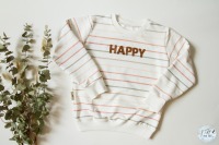 Sweatshirt Vintage Streifen Happy handmade