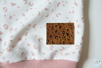 Sweatshirt Leoprint rose handmade 3