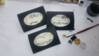 Trauerkarten handgemalt, Kondolenzkarten, Original Aquarelle auf Echtbüttenpapier, stilvolle