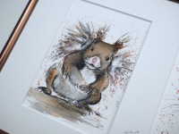Eichhörnchen Duo Aurelie und Lothar, Illustration handgemalt 7