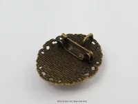 handgemalt royale Tierportrait-Miniatur in ovaler Brosche aus Bronze, König Königin, Hund Katze,