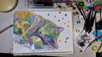 Buntfug-Style - wandklex malt Dein Wunschtier gern auch Dein Haustier - Fotos sind nur