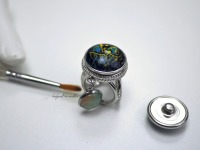 Schal-Ring mit wählbarem handgemaltem Druckknopfmotiv austauschbar, kompatibel mit allen meinen