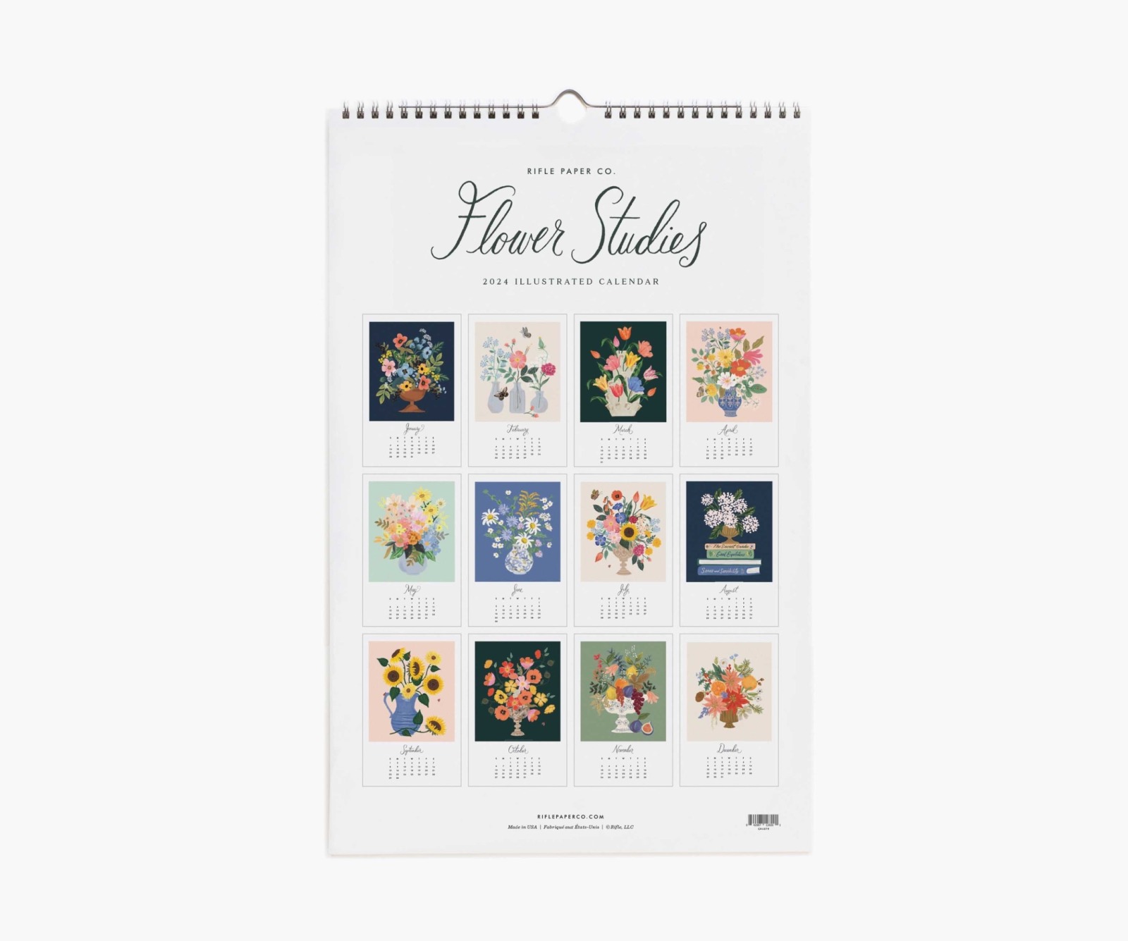 2024 Flower Studies Wall Calendar 14