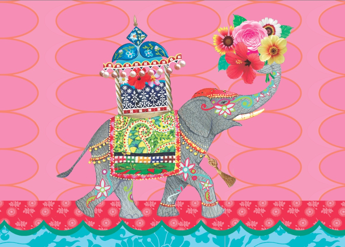 Circus Elephant Postkarte