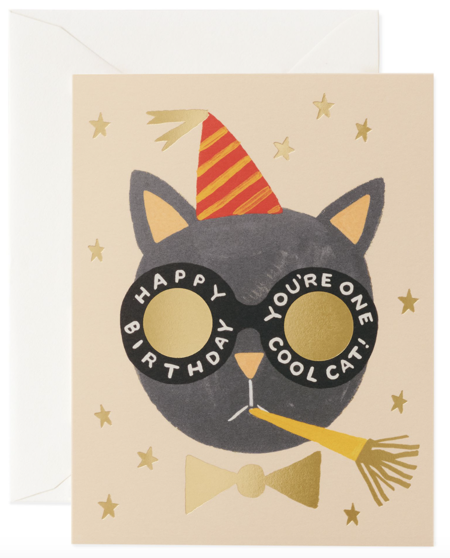 Birthday Cat Greeting Card