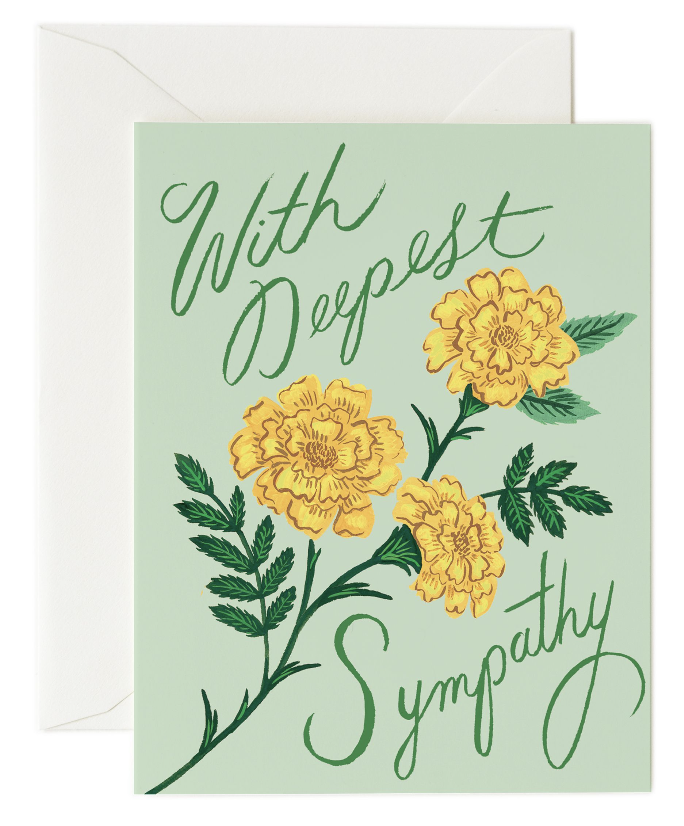 Marigold Sympathy Card