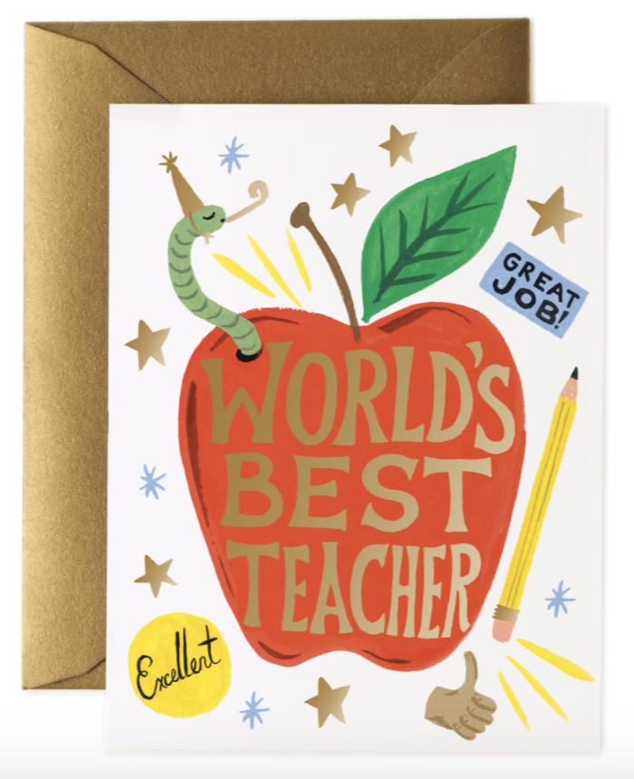 World s Best Teacher Card