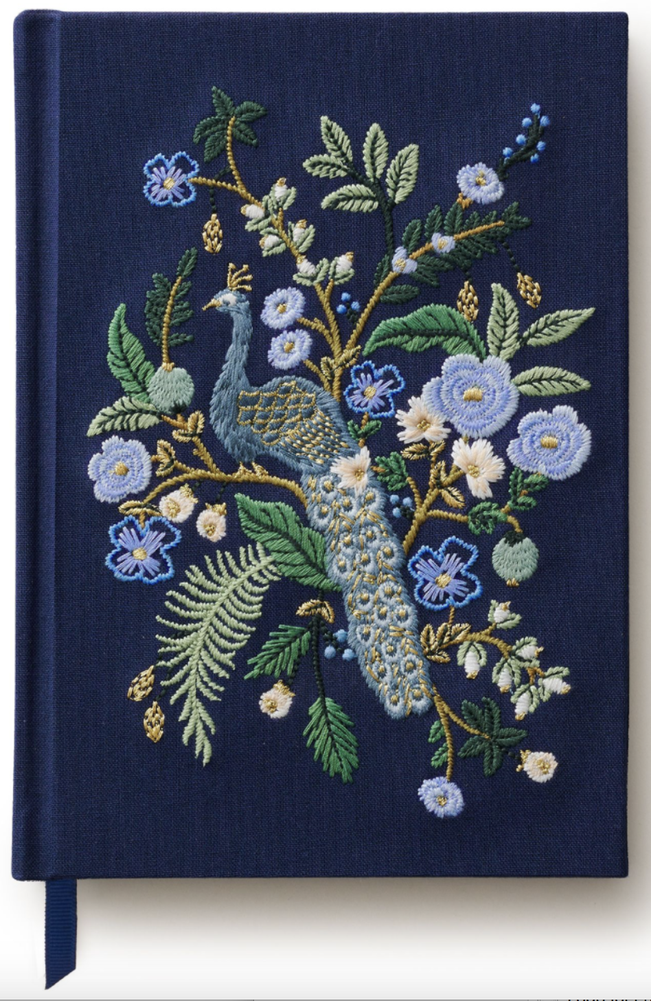 Peacock Embroidered Journal