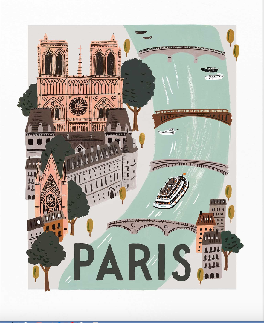 Paris World Traveler Art Print