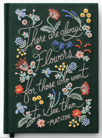 THERE ARE ALWAYS FLOWERS Embroidered Journal